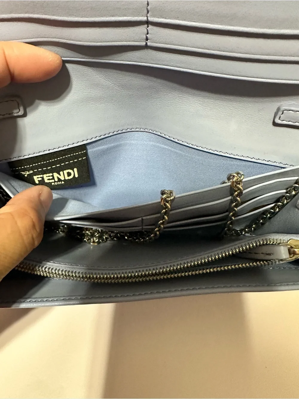 Fendi ❤️🌟 Lavender Leather Crossbody with Multicolor Studs ⭐️